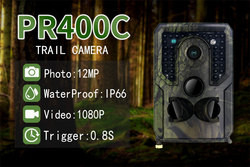 PR400C Hunter Trail Camera 12MP IP54 30FPS Waterproof