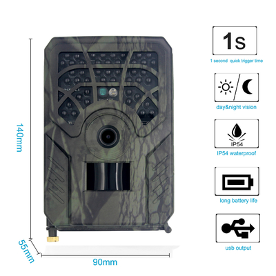 PR300C 5MP Trail Cameras With Night Vision Motion Activated Waterproof 720p Full Hd Video