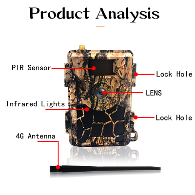 4.8CG Mobile Trail Camera SIM Card 4G Lte CMOS 24MP