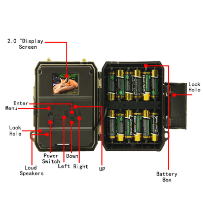 30FPS APP Cell Phone Game Camera 16MP SD 4g Trail Camera With Solar Panel