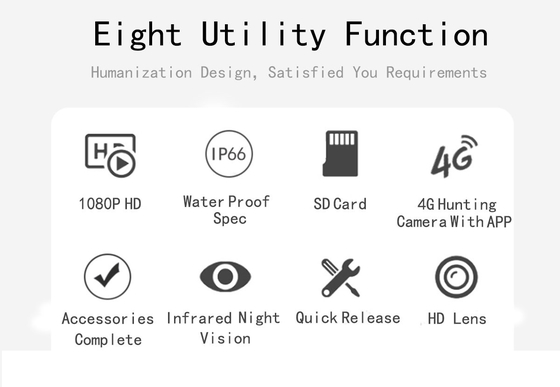 4.3CG Mobile Trail Camera IP66 Waterproof  16MP 1080p Solar Powered 4G