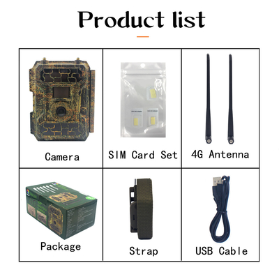 4.3CG Mobile Trail Camera IP66 Waterproof  16MP 1080p Solar Powered 4G